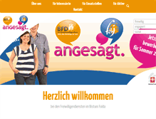 Tablet Screenshot of freiwilligendienste-bistum-fulda.de